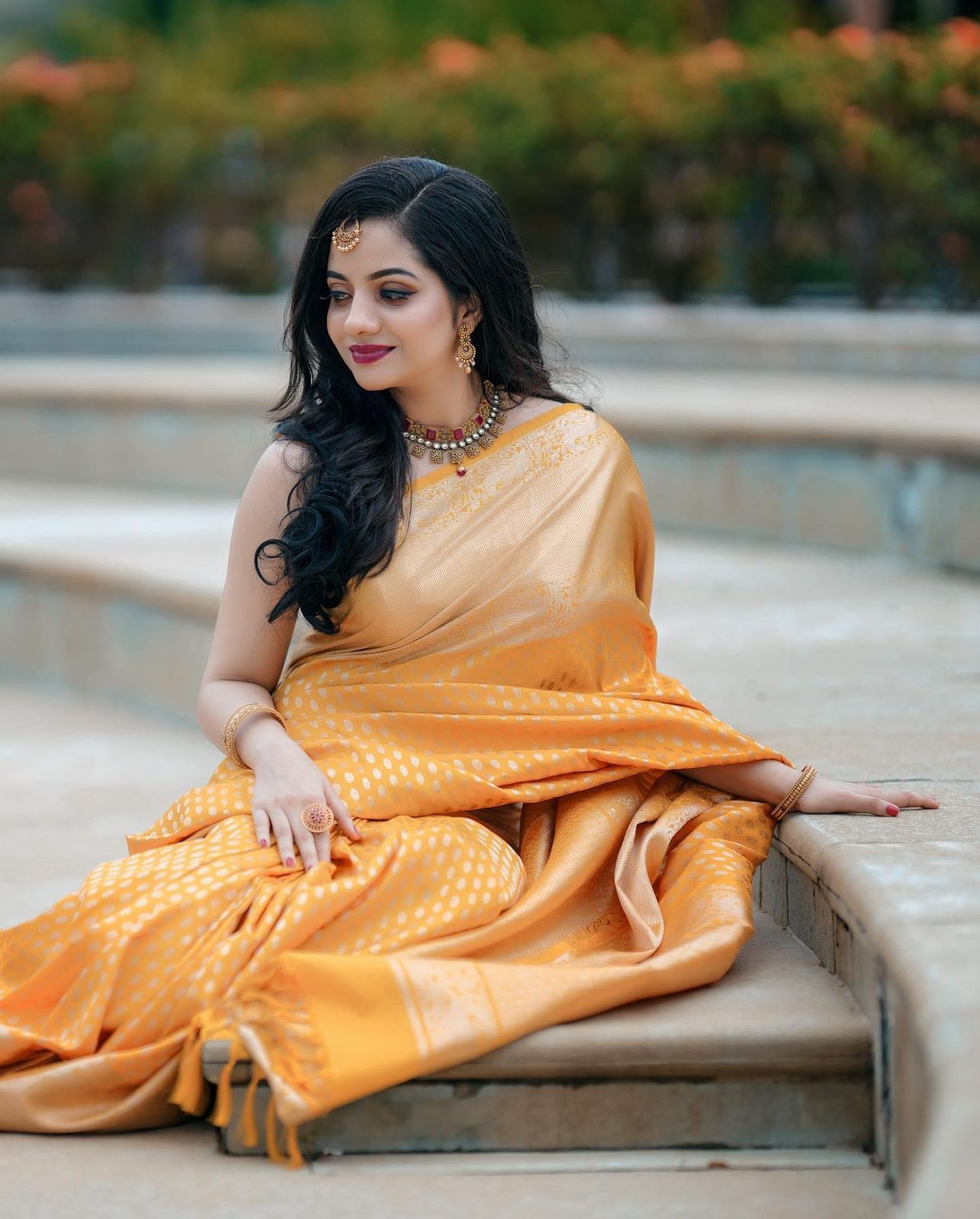 Ethnic Yellow Soft Banarasi Silk Saree With Breathtaking Blouse Piece