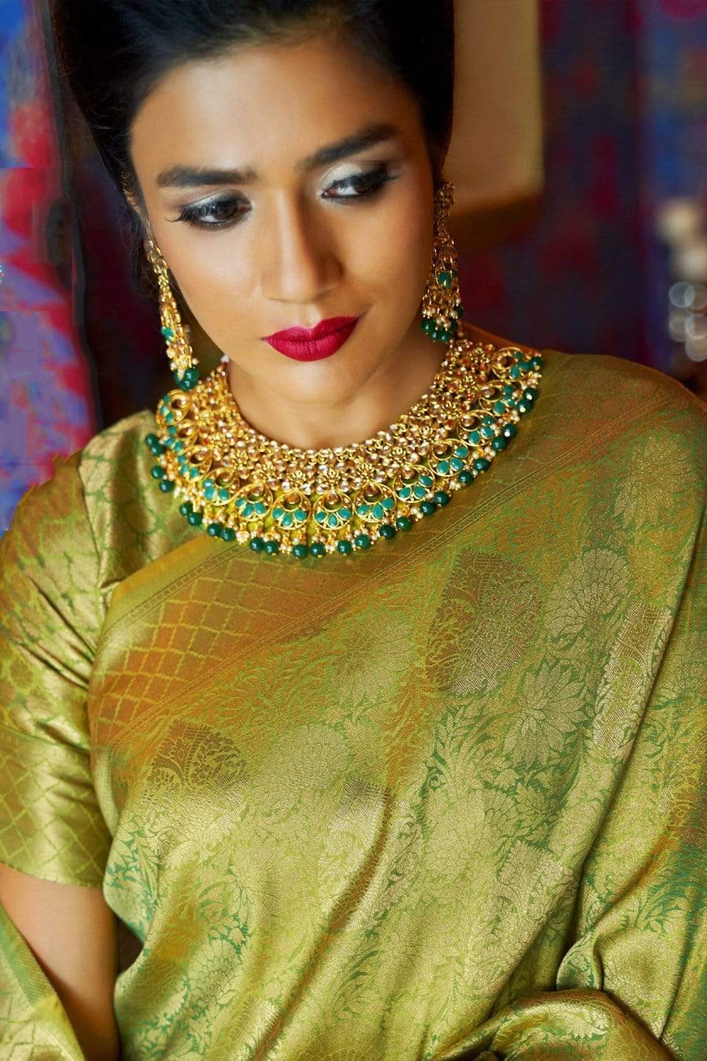 Phenomenal Green Kanjivaram Silk Saree With Outstanding Blouse Piece
