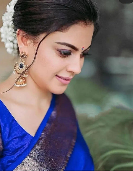 Ideal Royal Blue Soft Silk Saree With Bucolic Blouse Piece