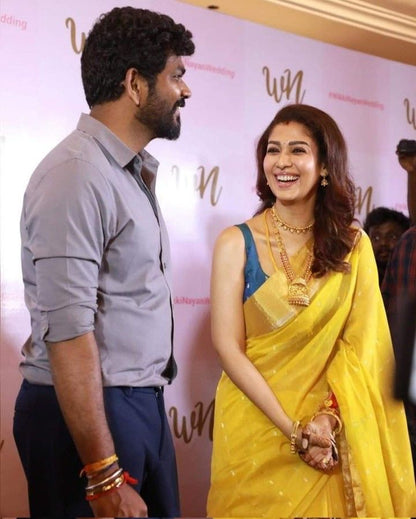 Outstanding Yellow Soft Silk Saree with Phenomenal Blouse Piece