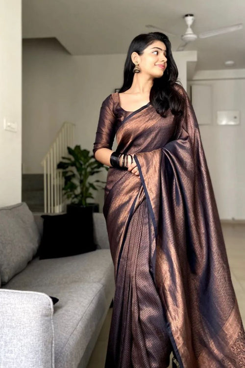 Load image into Gallery viewer, Proficient Black Soft Silk Saree With Unequalled Blouse Piece
