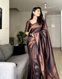 Proficient Black Soft Silk Saree With Unequalled Blouse Piece