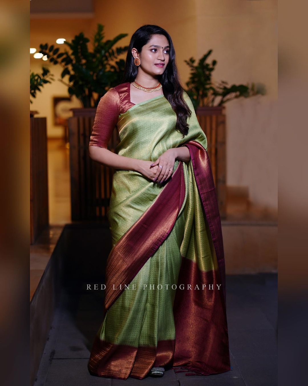 Traditional Green Soft Silk Saree With Ideal Blouse Piece