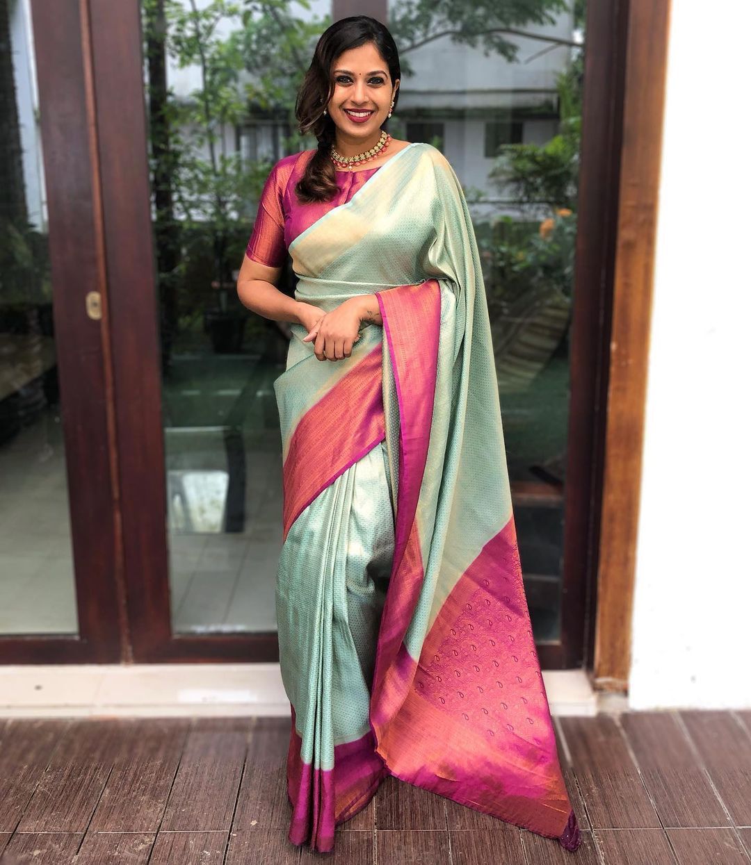 Admirable Sea Green Soft Silk Saree With Angelic Blouse Piece