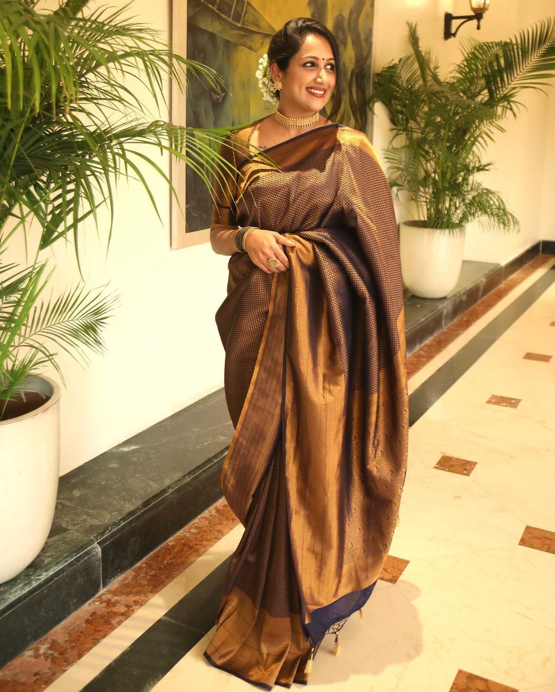 Fantabulous Black Soft Silk Saree with Incomparable Blouse Piece