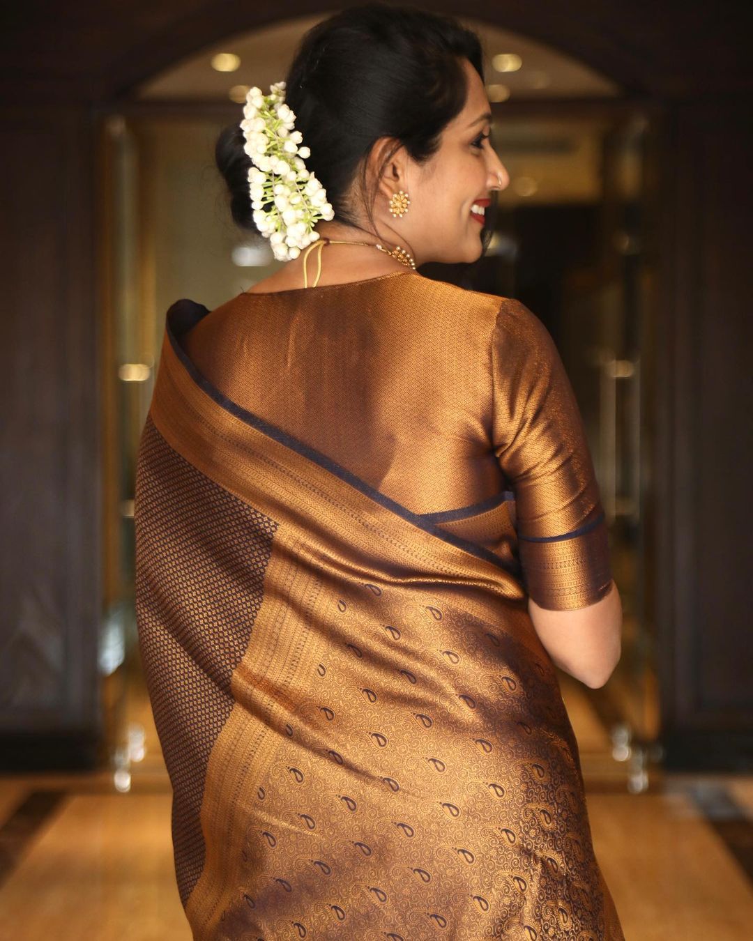 Fantabulous Black Soft Silk Saree with Incomparable Blouse Piece