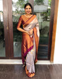 Beauteous Beige Soft Silk Saree with wonderful Blouse Piece