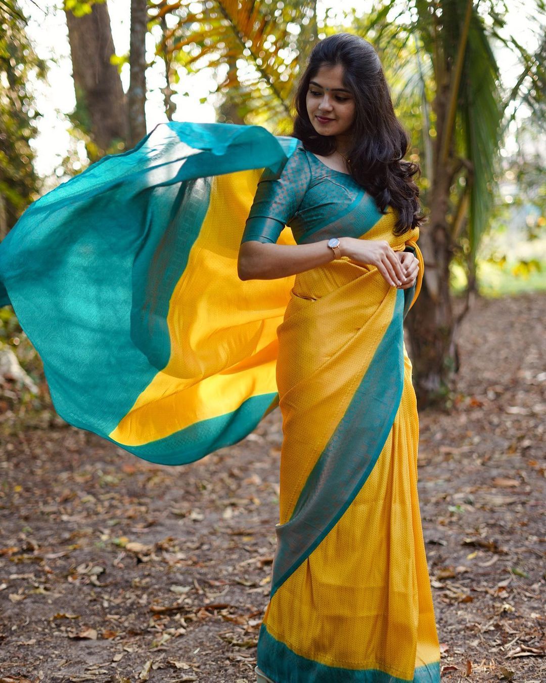 Sensational Yellow Soft Silk Saree With Angelic Blouse Piece