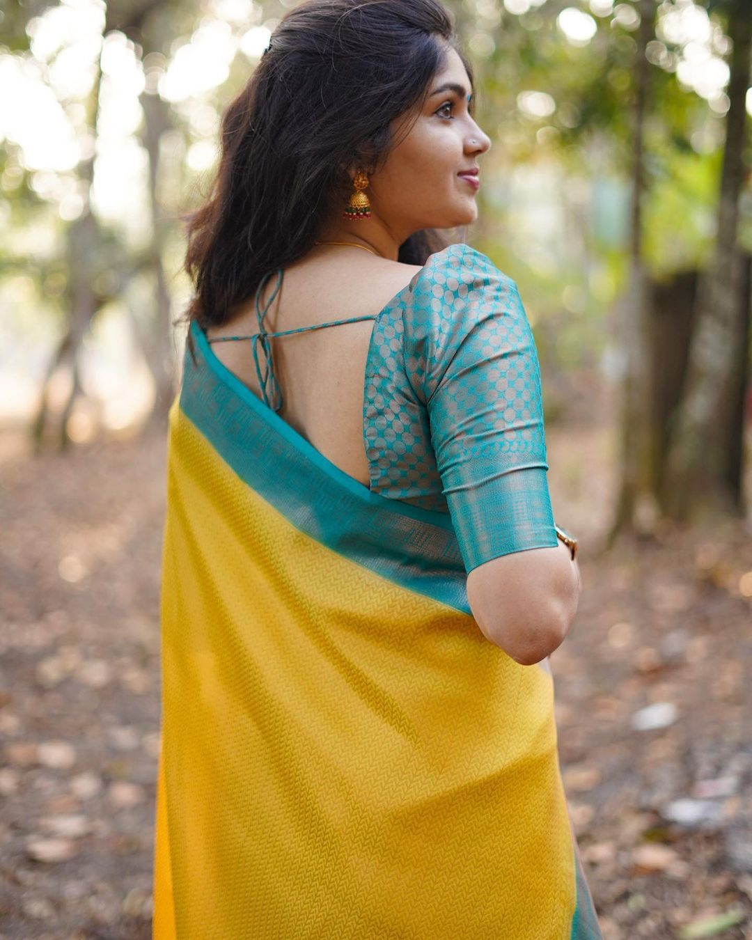 Sensational Yellow Soft Silk Saree With Angelic Blouse Piece