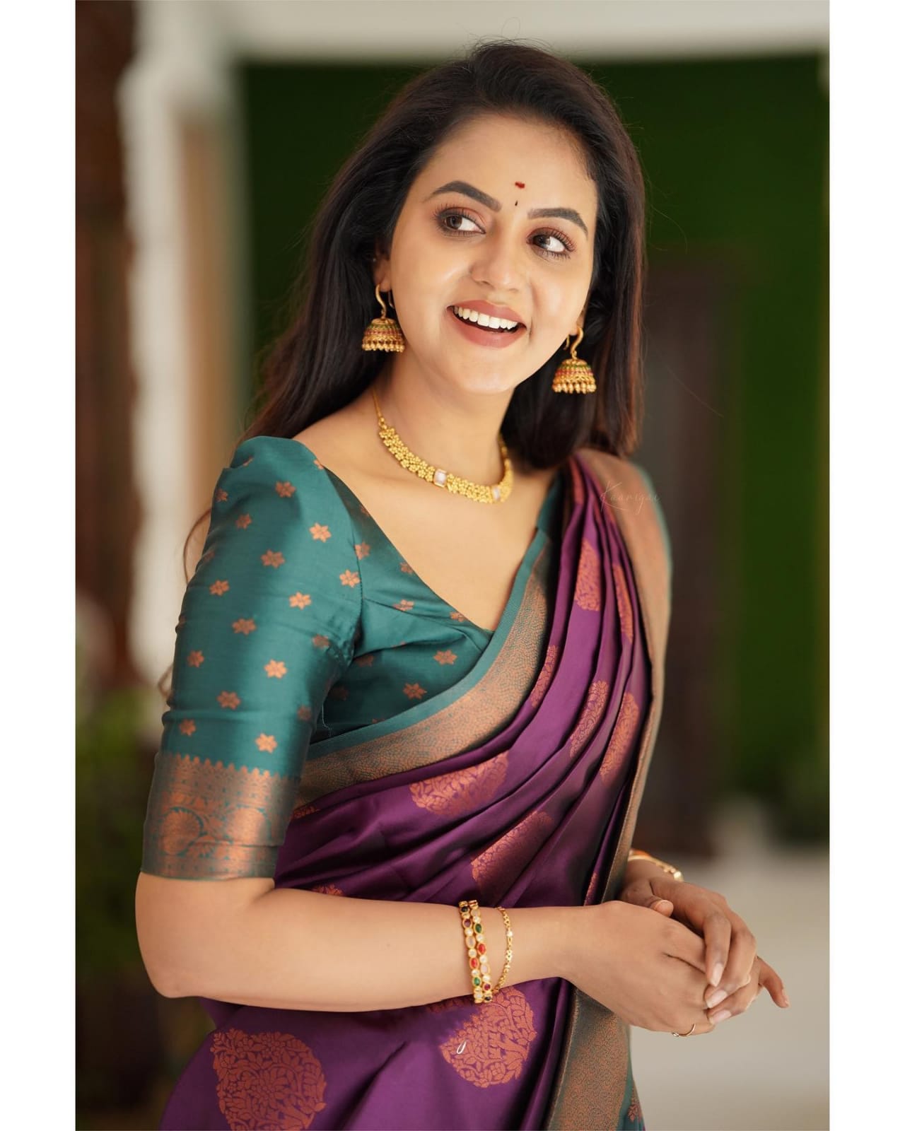 Felicitous Purple Soft Silk Saree With Imaginative Blouse Piece