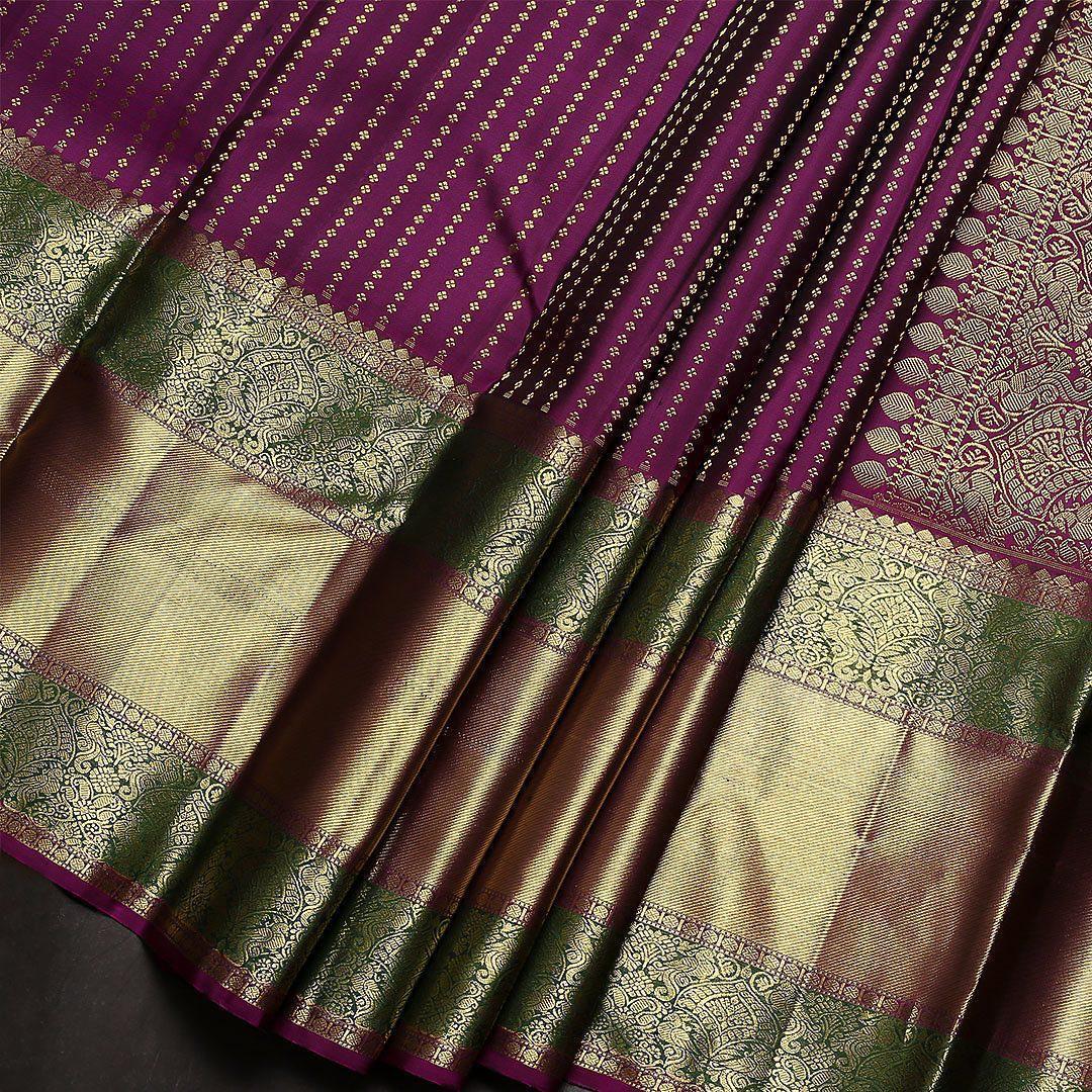 Outstanding Purple Soft Banarasi Silk Saree With Dazzling Blouse Piece