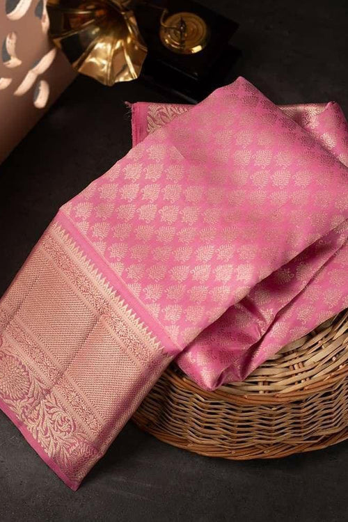 Load image into Gallery viewer, Stylish Pink Soft Silk Saree With Unique Pink Blouse Piece
