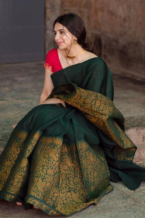 Best shiny women's festive wear tissue silk saree in golden color. – Desi  Potli®