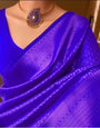 Ravishing Royal Blue Soft Silk Saree With Demure Blouse Piece