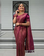 Deserving Purple Soft Silk Saree with Energetic Blouse Piece