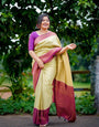 Elision Sea Green Soft Silk Saree With Evocative Blouse Piece