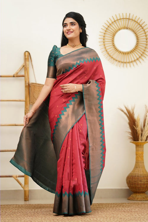 Load image into Gallery viewer, Mesmerising Maroon Soft Banarasi Silk Saree With Flaunt Blouse Piece
