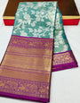 Exquisite Rama Kanjivaram Silk With Efflorescence Blouse Piece