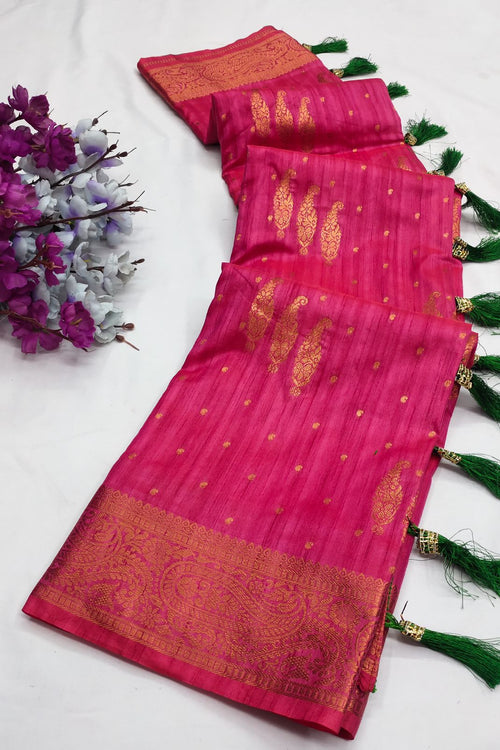 Load image into Gallery viewer, Adorable Pink Soft Banarasi Silk Saree With Incomparable Blouse Piece
