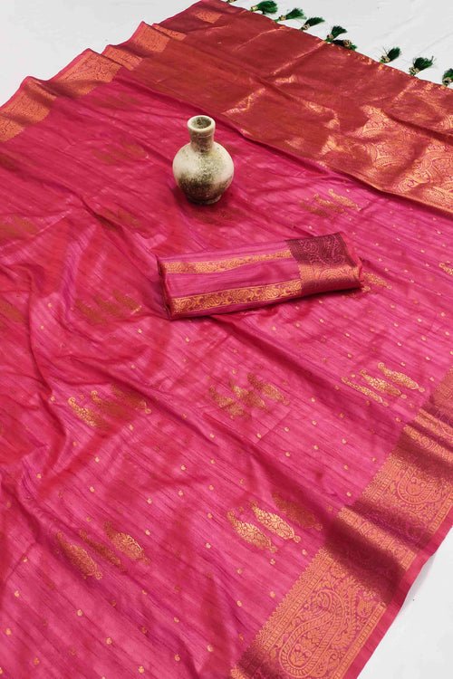 Load image into Gallery viewer, Adorable Pink Soft Banarasi Silk Saree With Incomparable Blouse Piece
