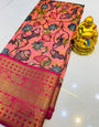 Chatoyant Pink Kanjivaram Silk With Quintessential Blouse Piece