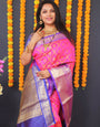 Desultory Pink Kanjivaram Silk With Beauteous Blouse Piece