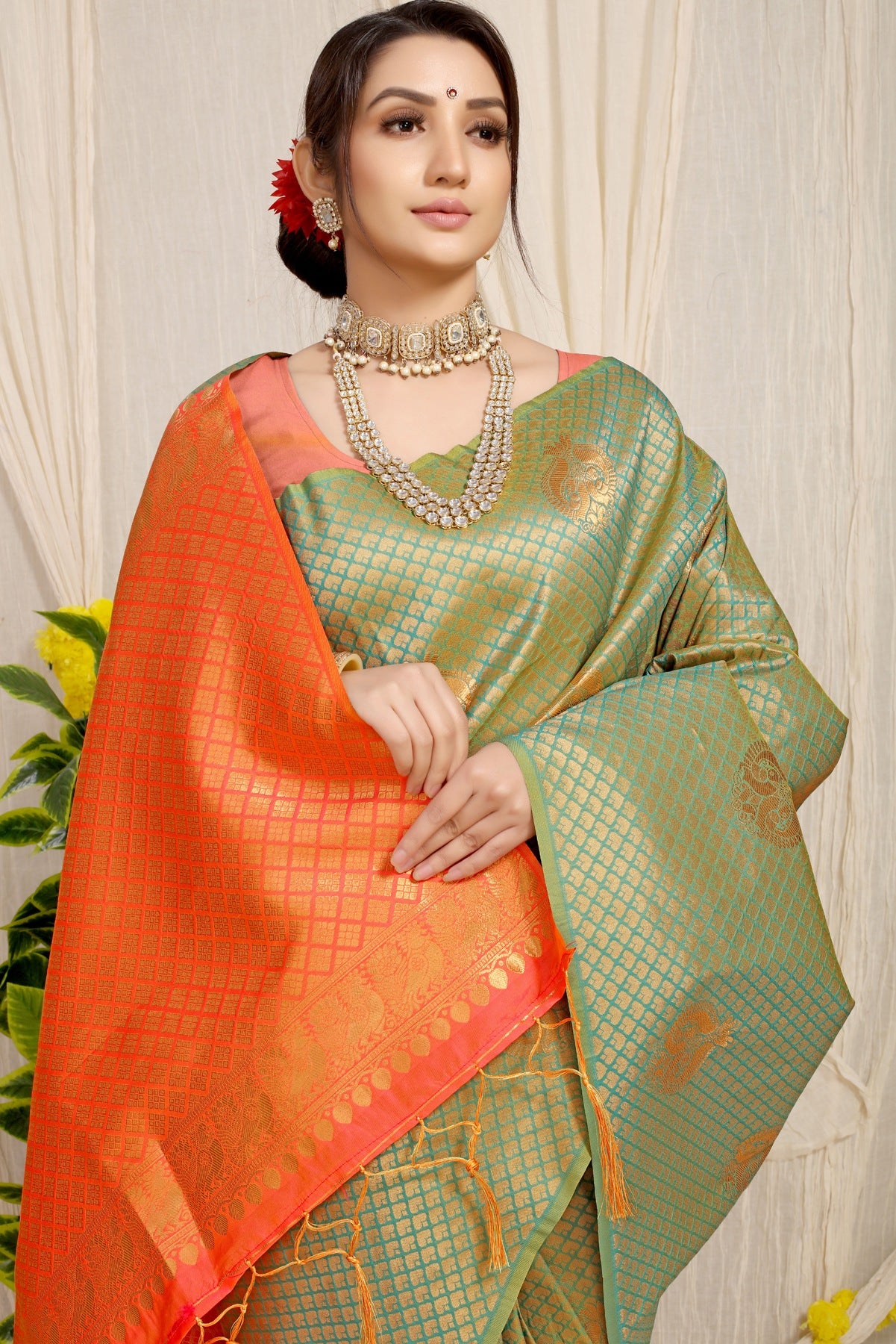 Preferable Pista Soft Silk Saree With Incredible Blouse Piece