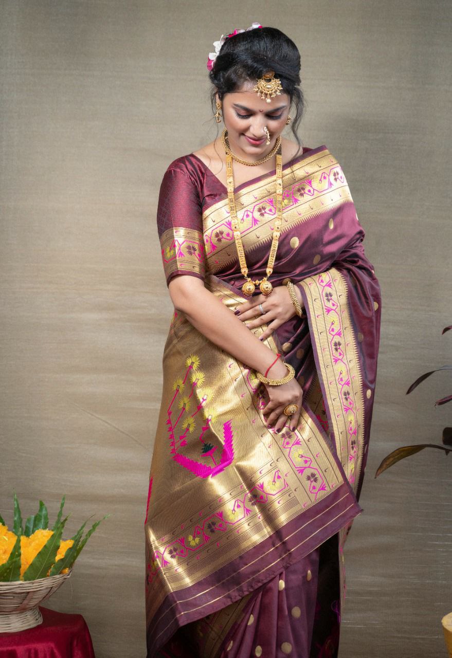 paithani blouse design Archives - DEBI SAREE