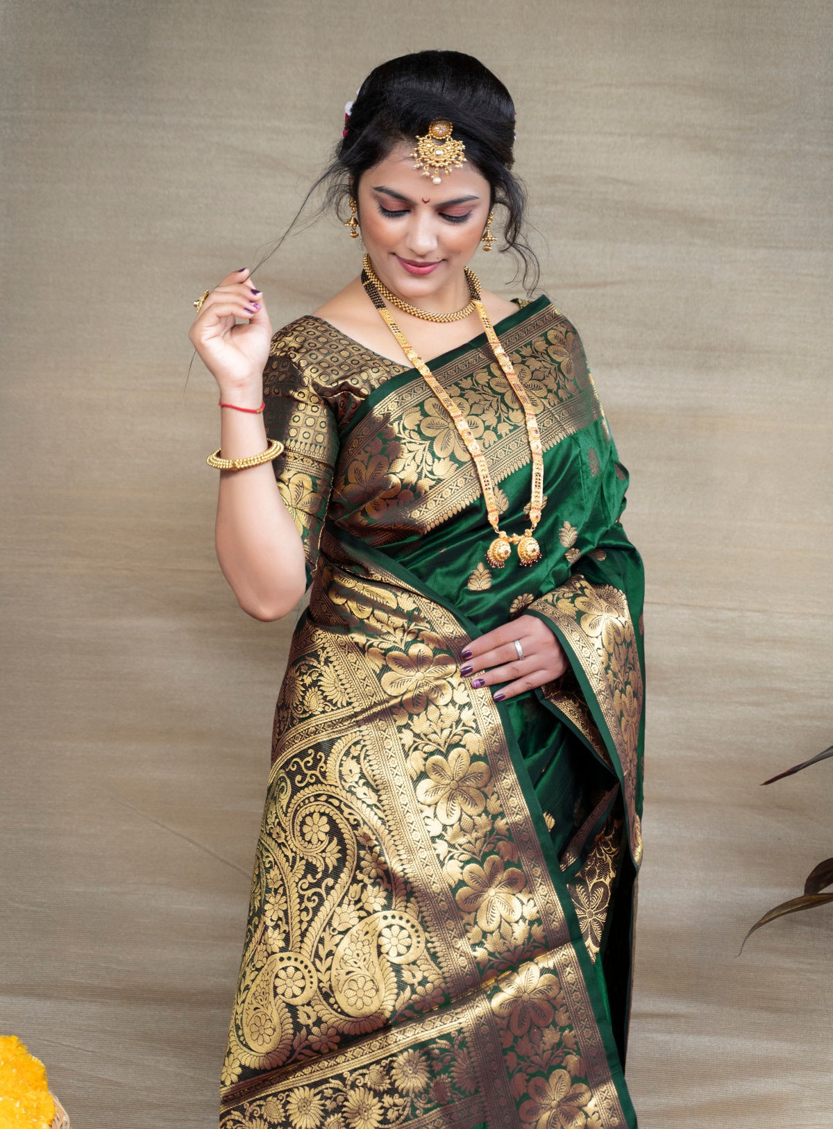 Dark Green Silk Weaving Designer Work Saree for Engagement-KS-5223 – Mohi  fashion