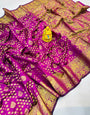 Ravishing Purple Soft Banarasi Silk Saree With Exuberant Blouse Piece