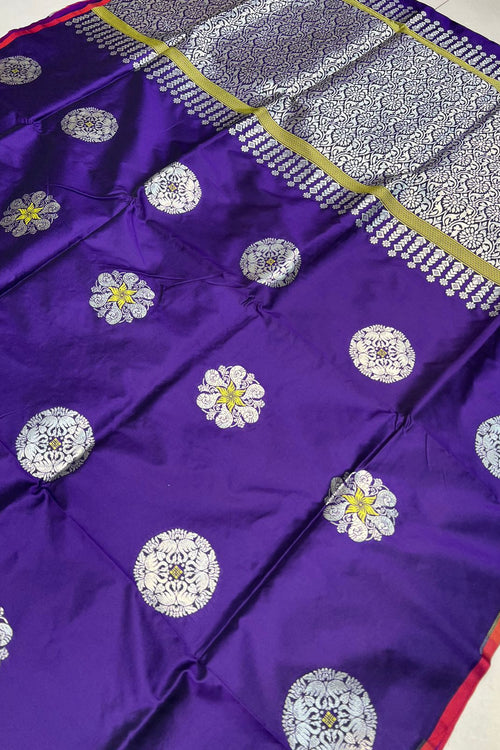 Load image into Gallery viewer, Adorable Purple Soft Silk Saree With Groovy Blouse Piece
