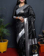 Enticing Black Paithani Silk Saree With Angelic Blouse Piece