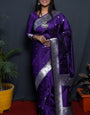 Admirable Royal Blue Paithani Silk Saree With Angelic Blouse Piece