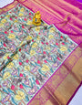 Super extravagant Pista Soft Silk Saree With Exquisite Blouse Piece