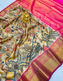 Alluring Yellow Soft Silk Saree With Girlish Bewitching Piece