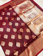 Epiphany Brown Kanjivaram Silk With Super extravagant Blouse Piece