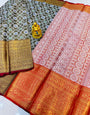 Ebullience Mehndi  Kanjivaram Silk and Angelic Blouse Piece