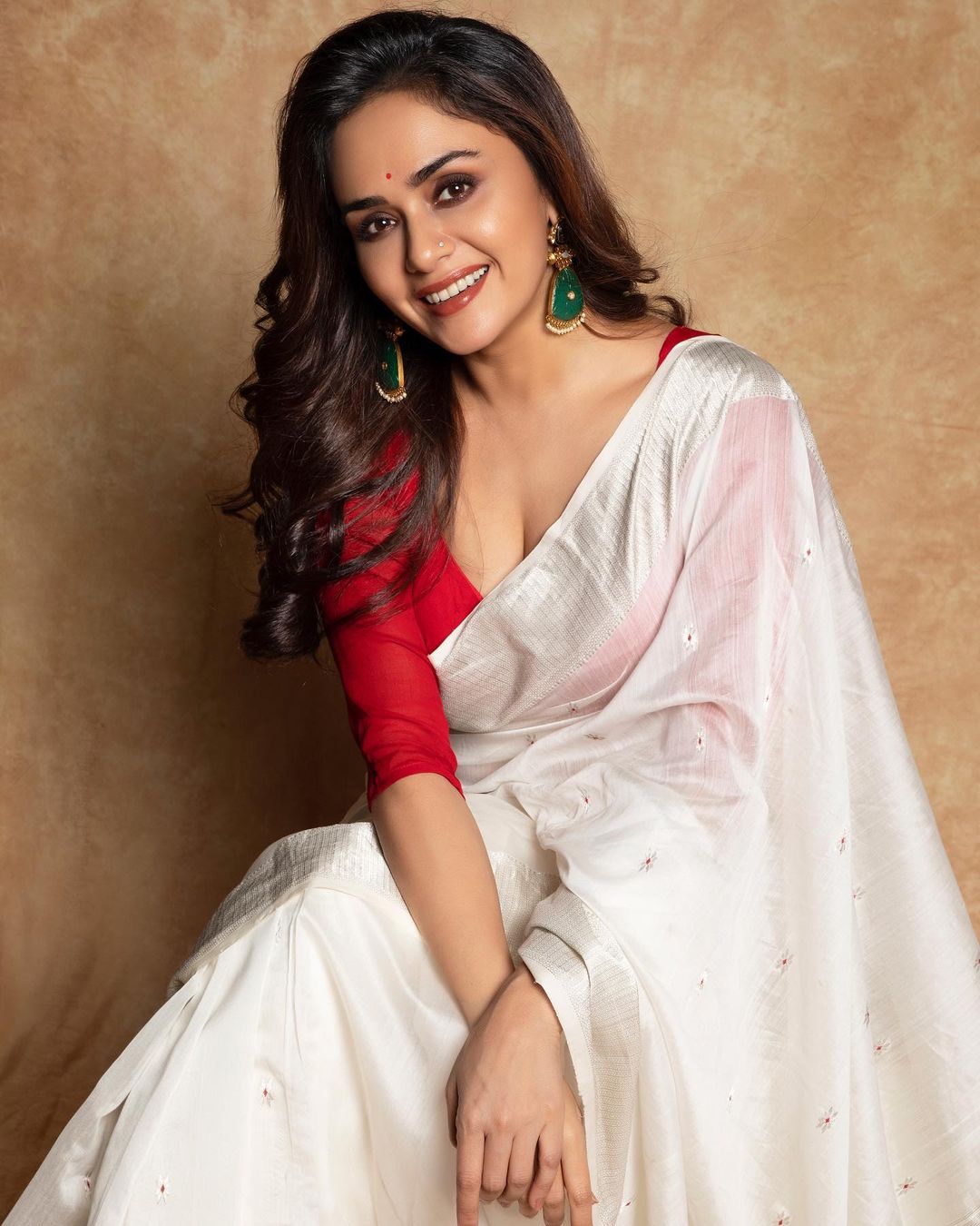 Maroon silk saree with blouse 3446