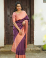Lovely Purple Soft Silk Saree With Wonderful Blouse Piece