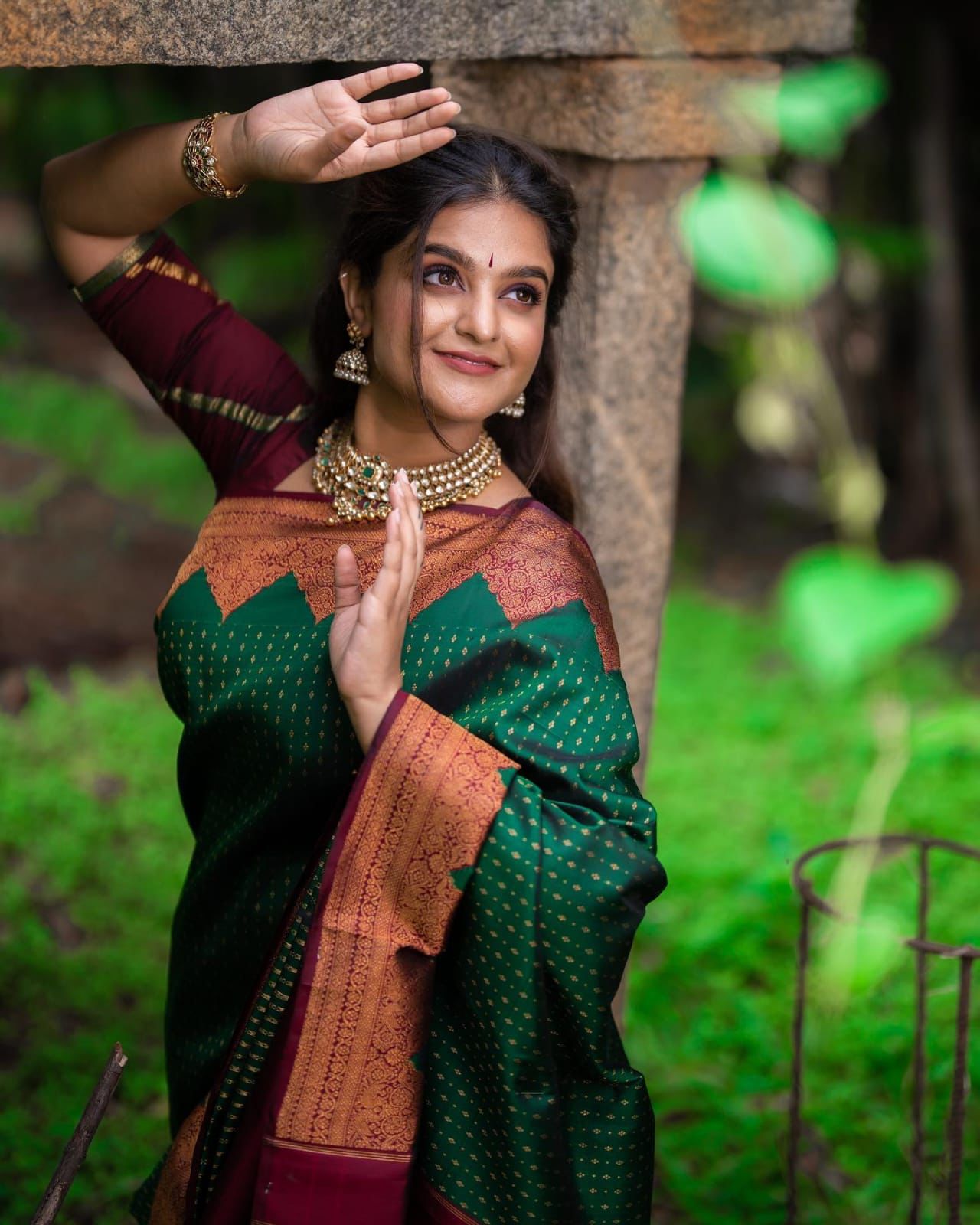 Incomparable Green Soft Silk Saree with Serendipity Blouse Piece