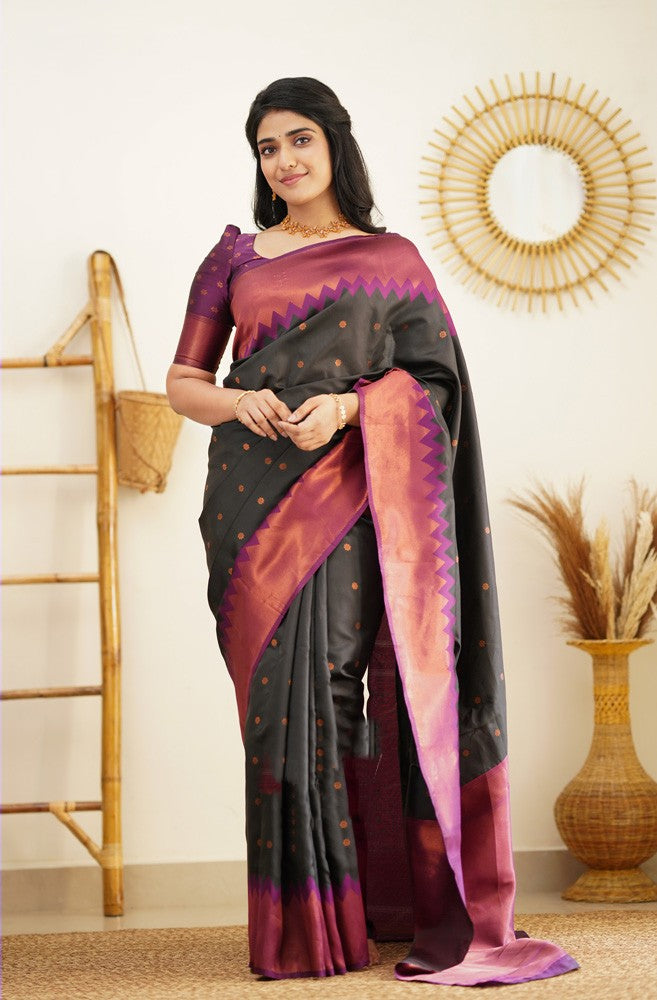 Black hotsell saree outfit