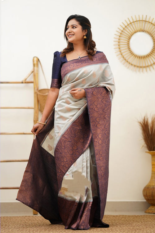 Easy to wear cobalt blue plain saree with plain maroon blouse piece –  Sujatra